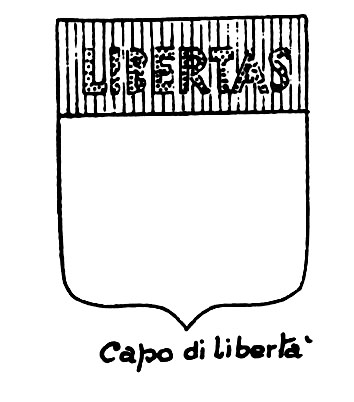 Image of the heraldic term: Capo di Liberta